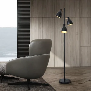 Witney 3-ljus golvlampa metall svart [lux.pro]